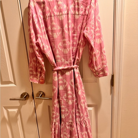 Talbots Pink and White Women's Dress - Picture 2 of 6